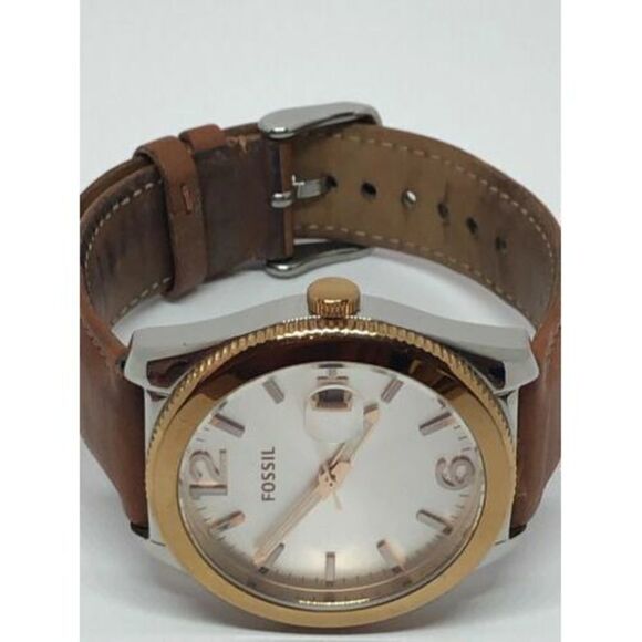 Fossil ES3827 Women's Brown Leather Analog Dial Quartz Genuine Wrist Watch Bb955 - Picture 5 of 9